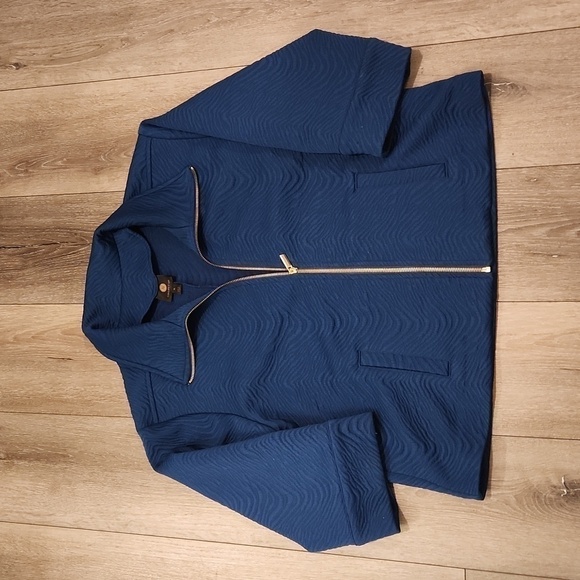 JM Collection Zip Up Blazer - Picture 1 of 6